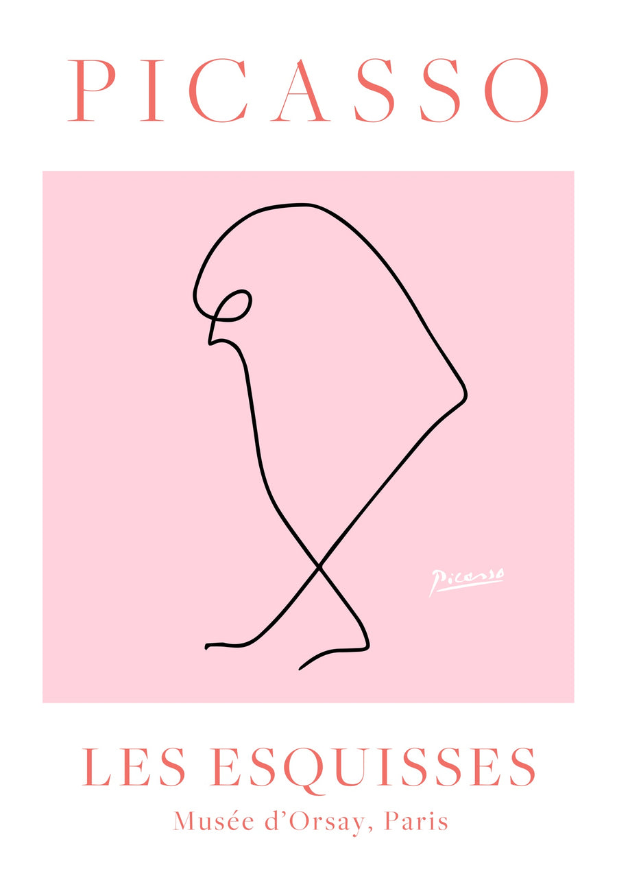 Pinker Vogel - Print only