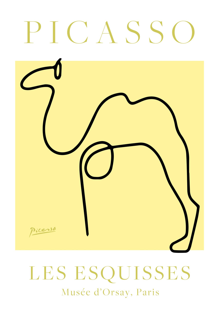 Gelber und weißer Kamel - Print only