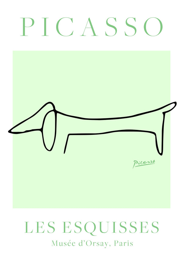 Chien vert et blanc