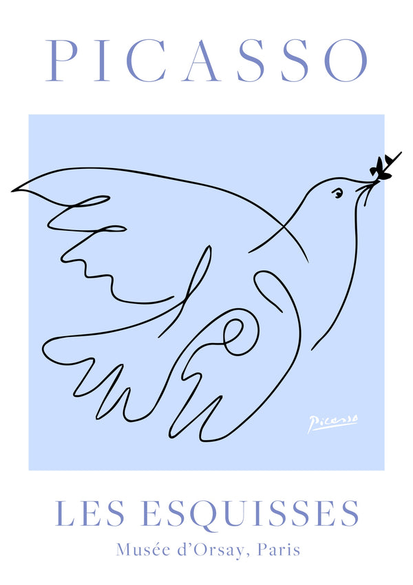 Colombe bleu et blanc