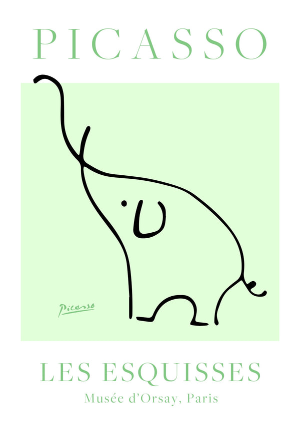 Éléphant Vert et Blanc