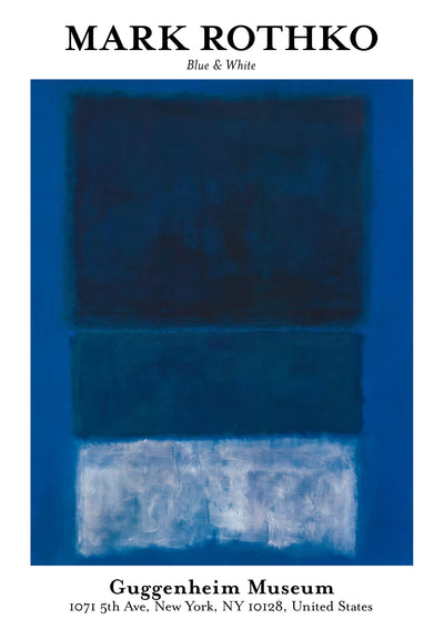 White & Greens in Blue