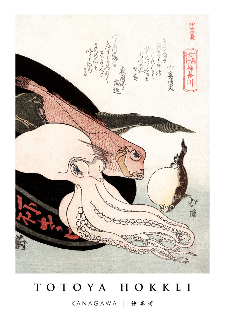Kanagawa - Totoya Hokkei - Print only