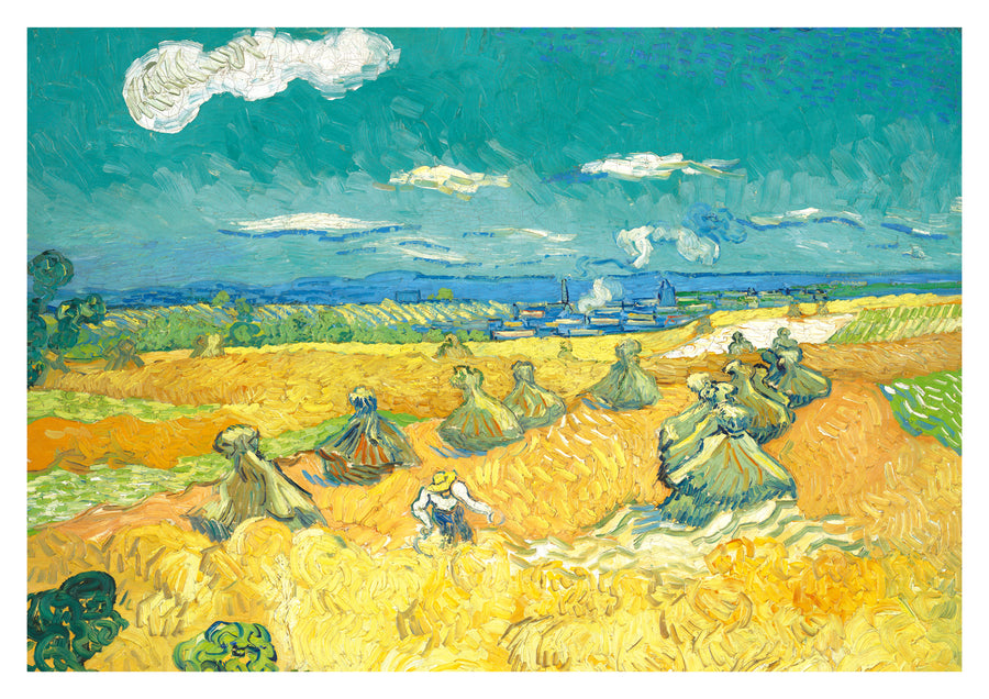 Champs de blé avec moissonneur, Auvers - Print only