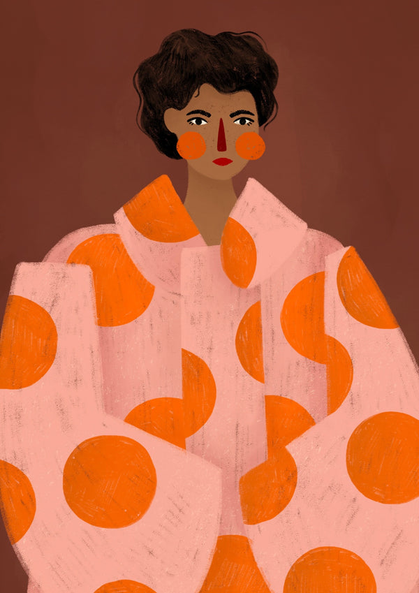 The Woman with the Orange Dots