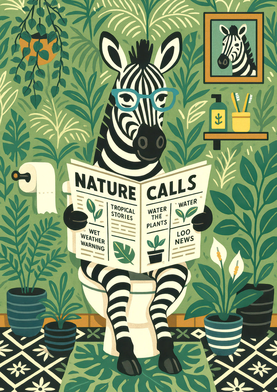 Zebra Toilet - Print only