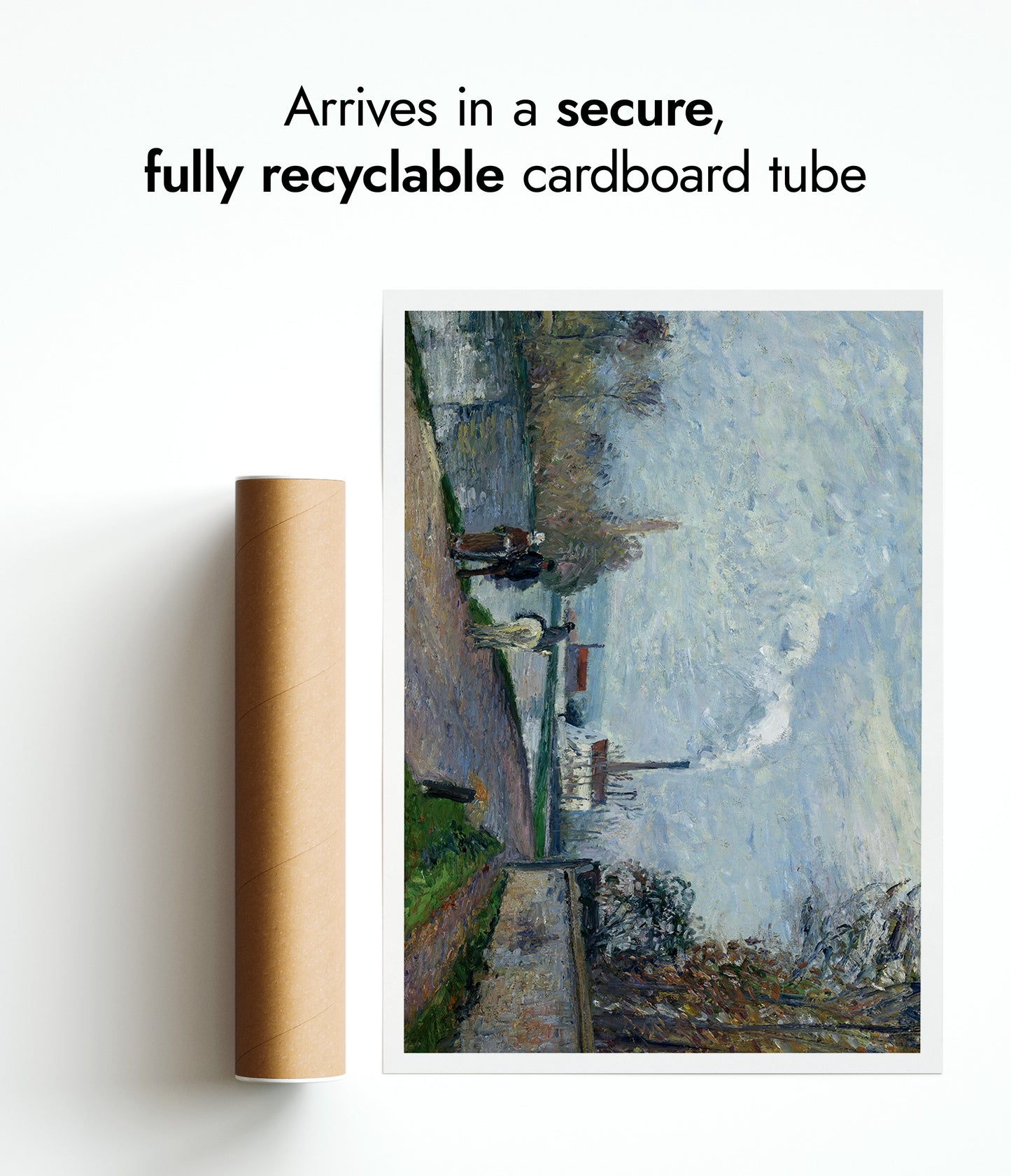 Die Oise bei Pontoise im grauen Wetter