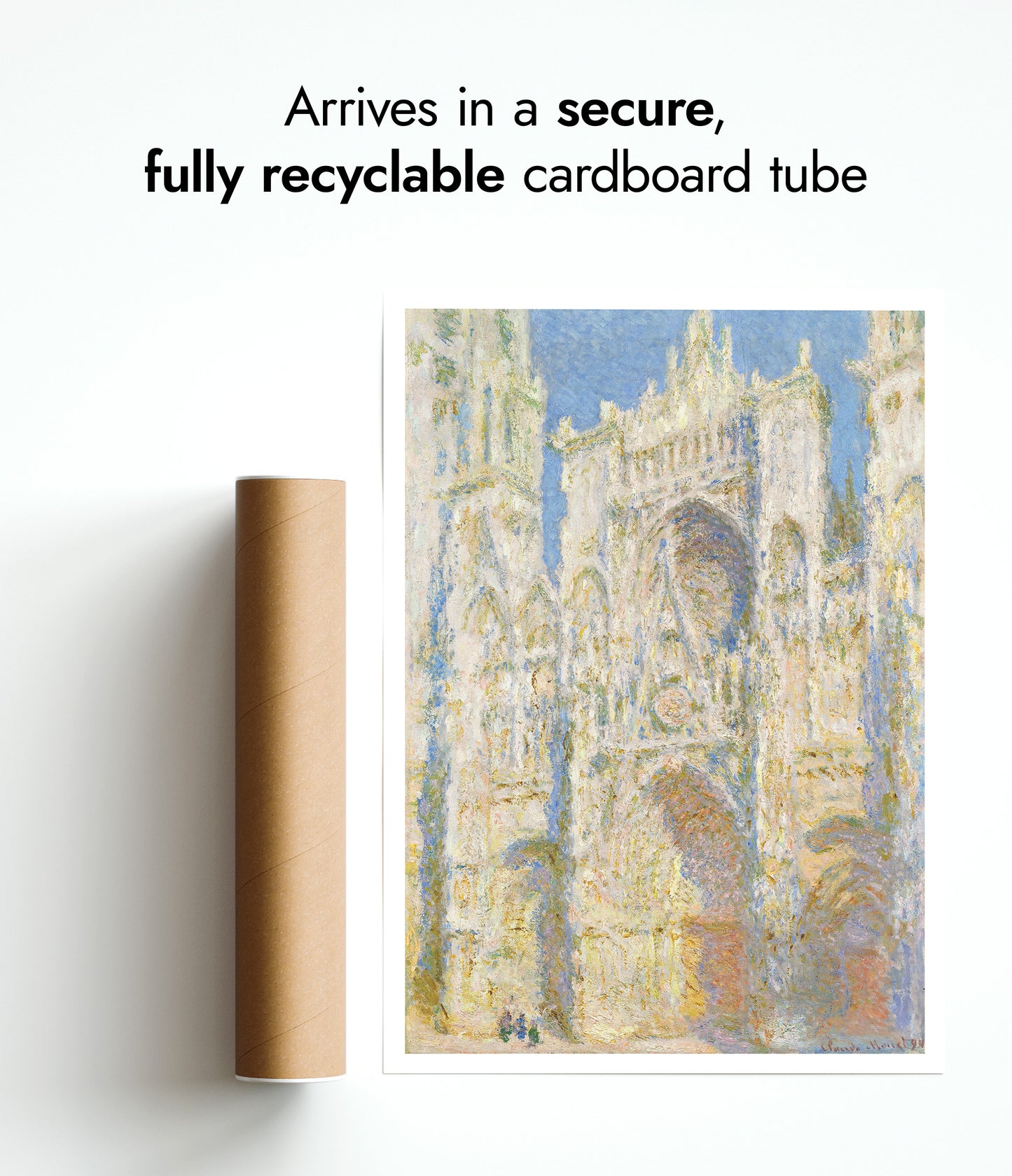 Rouen-katedralen, västra fasaden, solljus