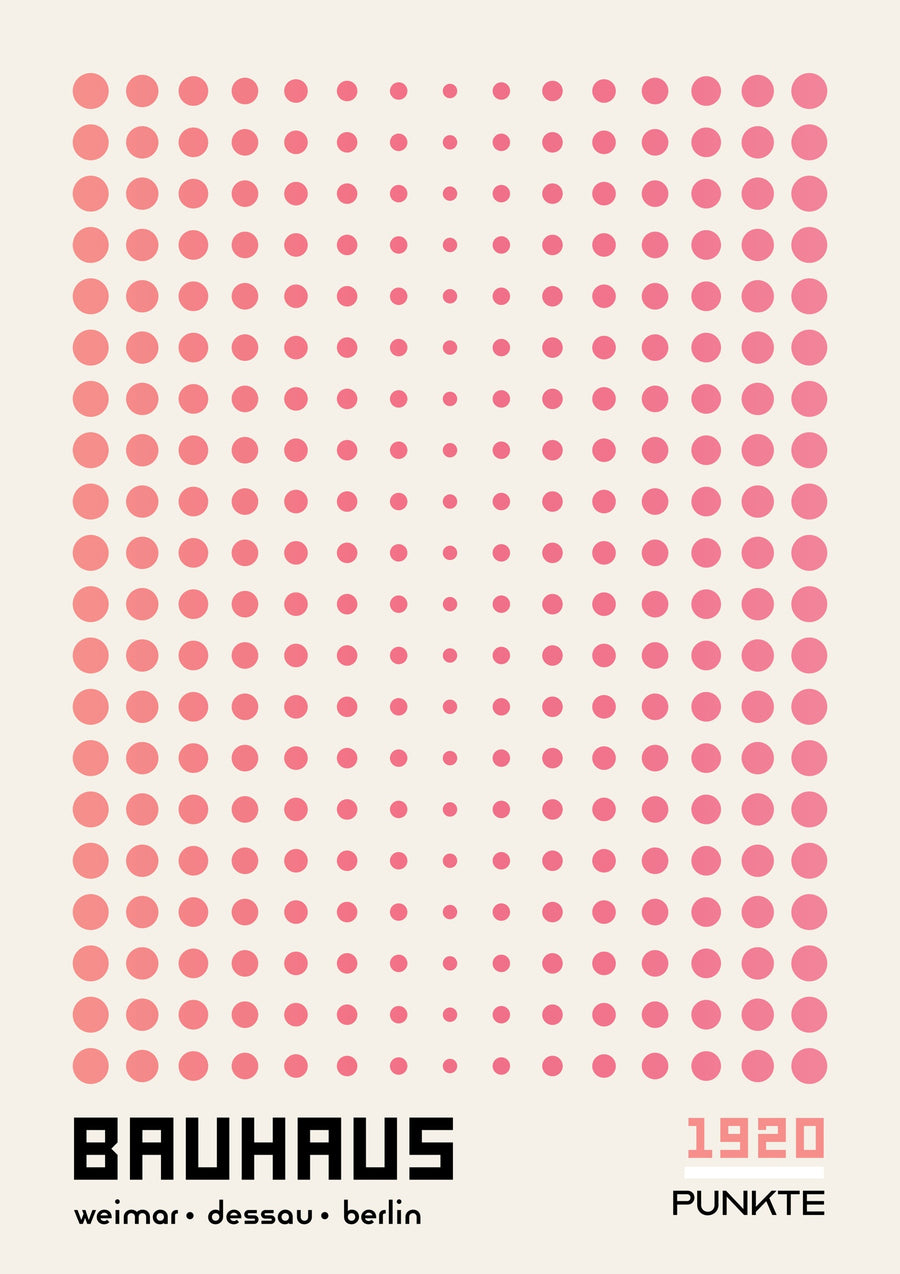 Vague ponctuée, en rose - Print only