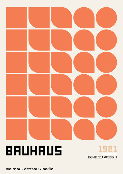 Ecke zu Kreis, in Orange