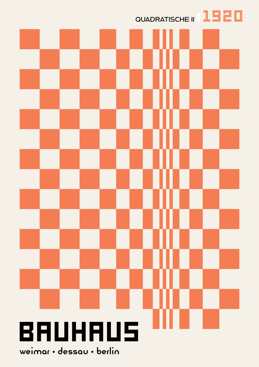 Kvadratisk, i orange - Print only