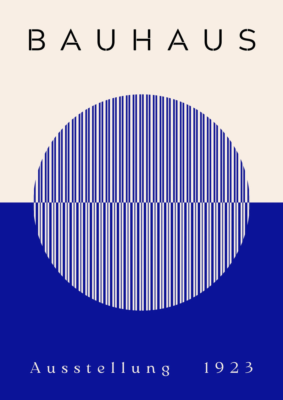 Blaue & weiße ineinandergreifende Kreise - Print only