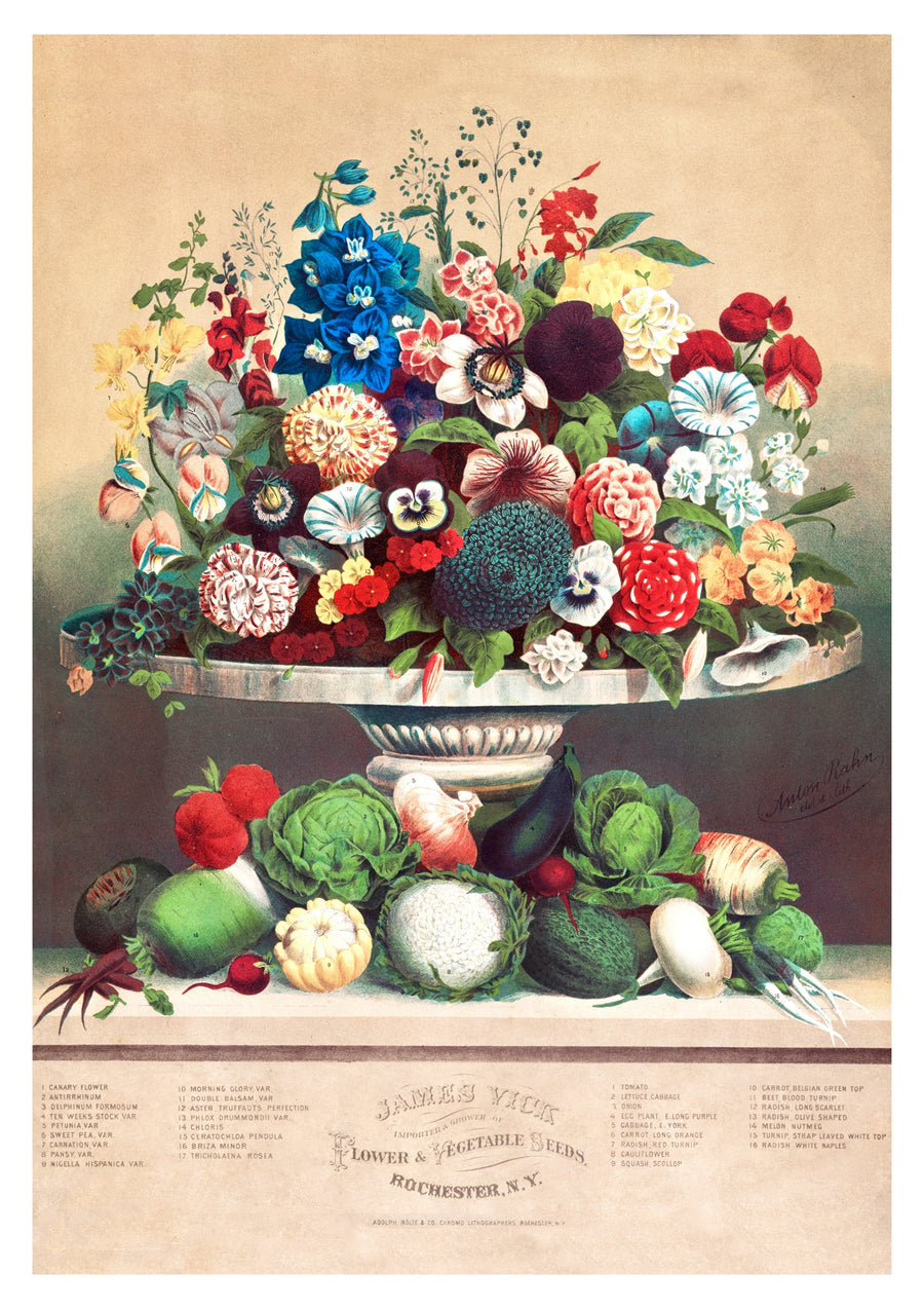 Blommor och grönsaker - Print only