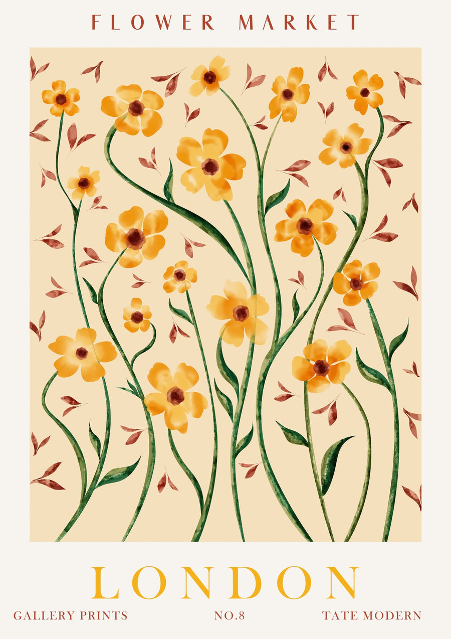 Londense Bloemenmarkt - Print only