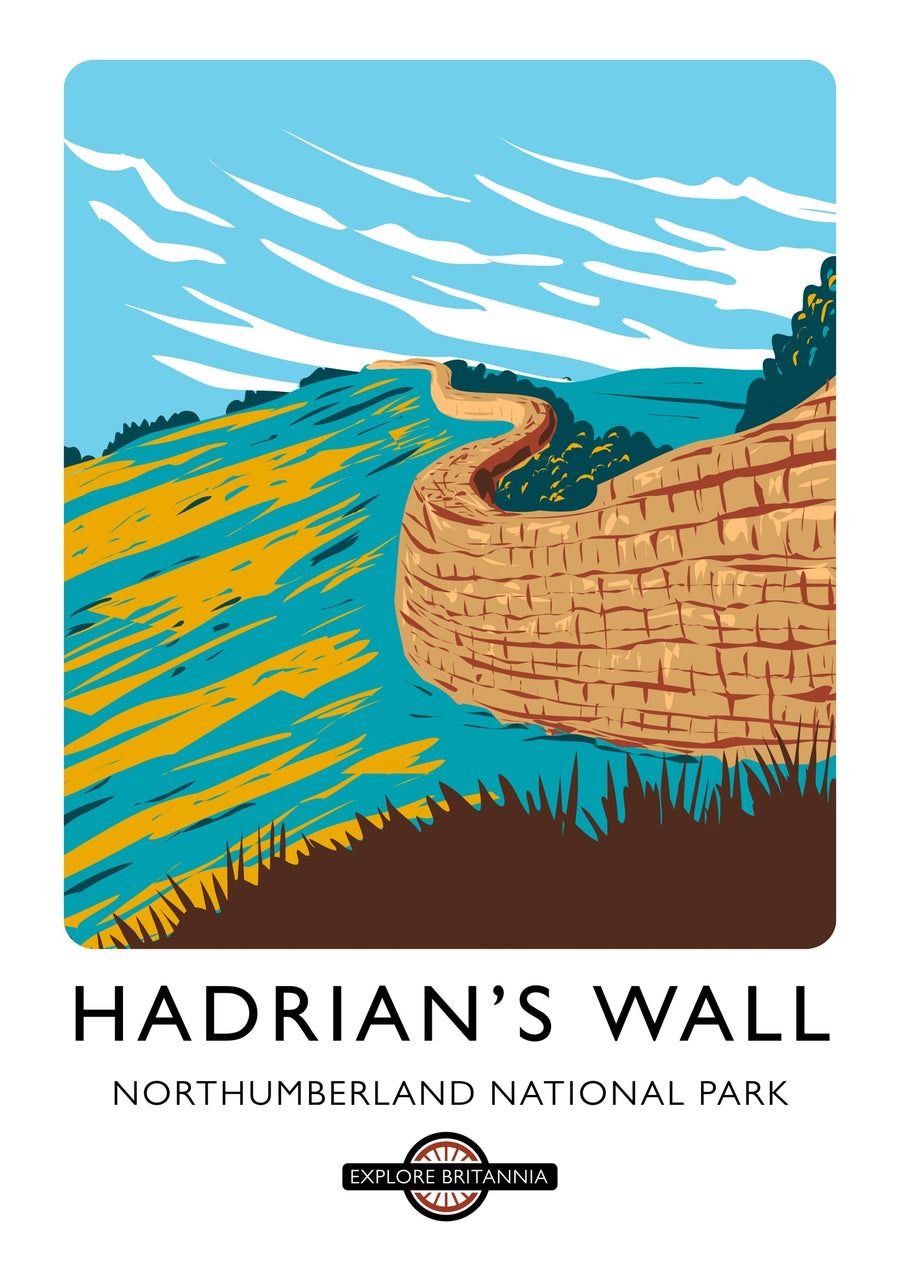 Hadrians mur, Northumberland nationalpark - Print only