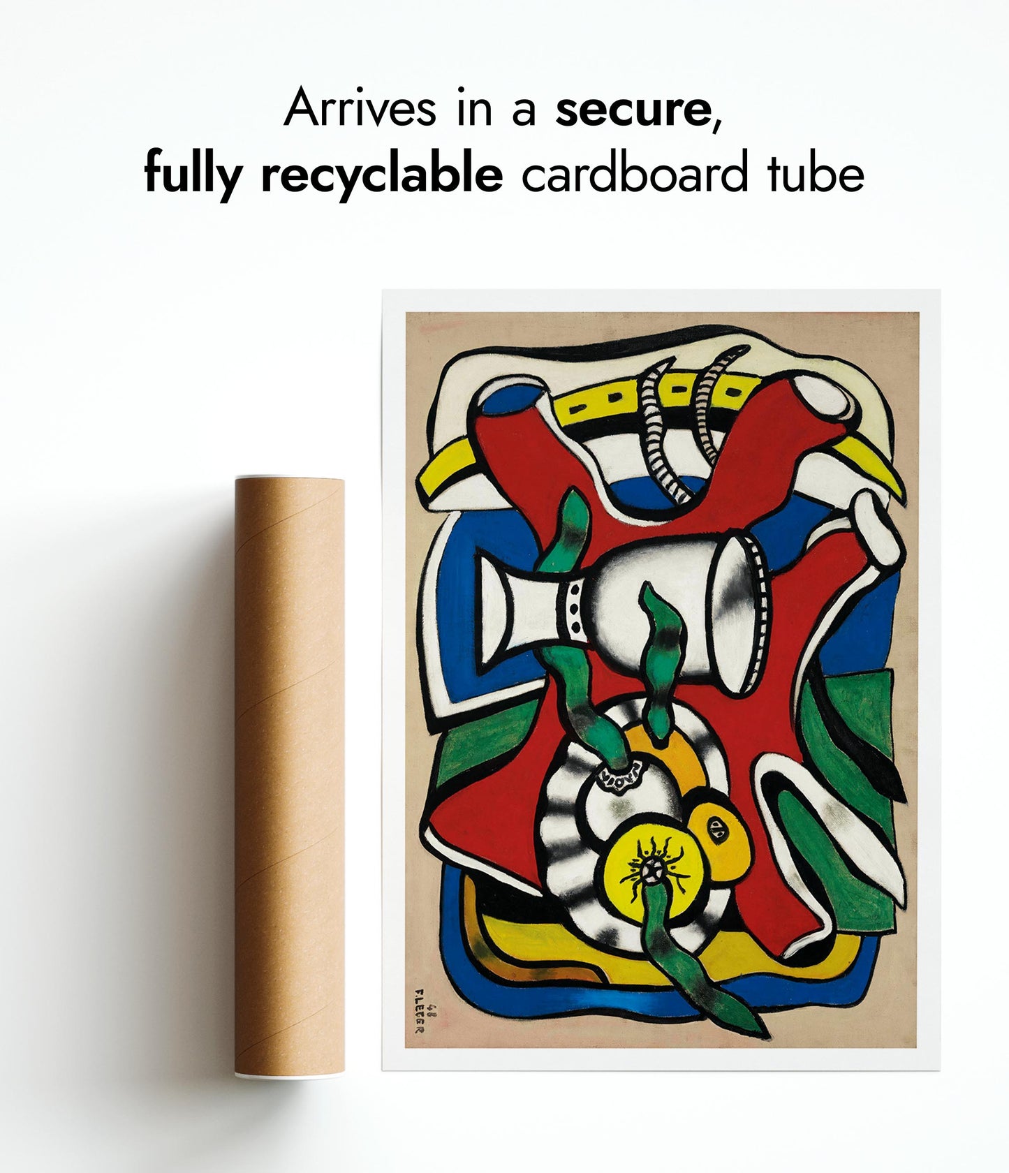 Stilleben med vit vas