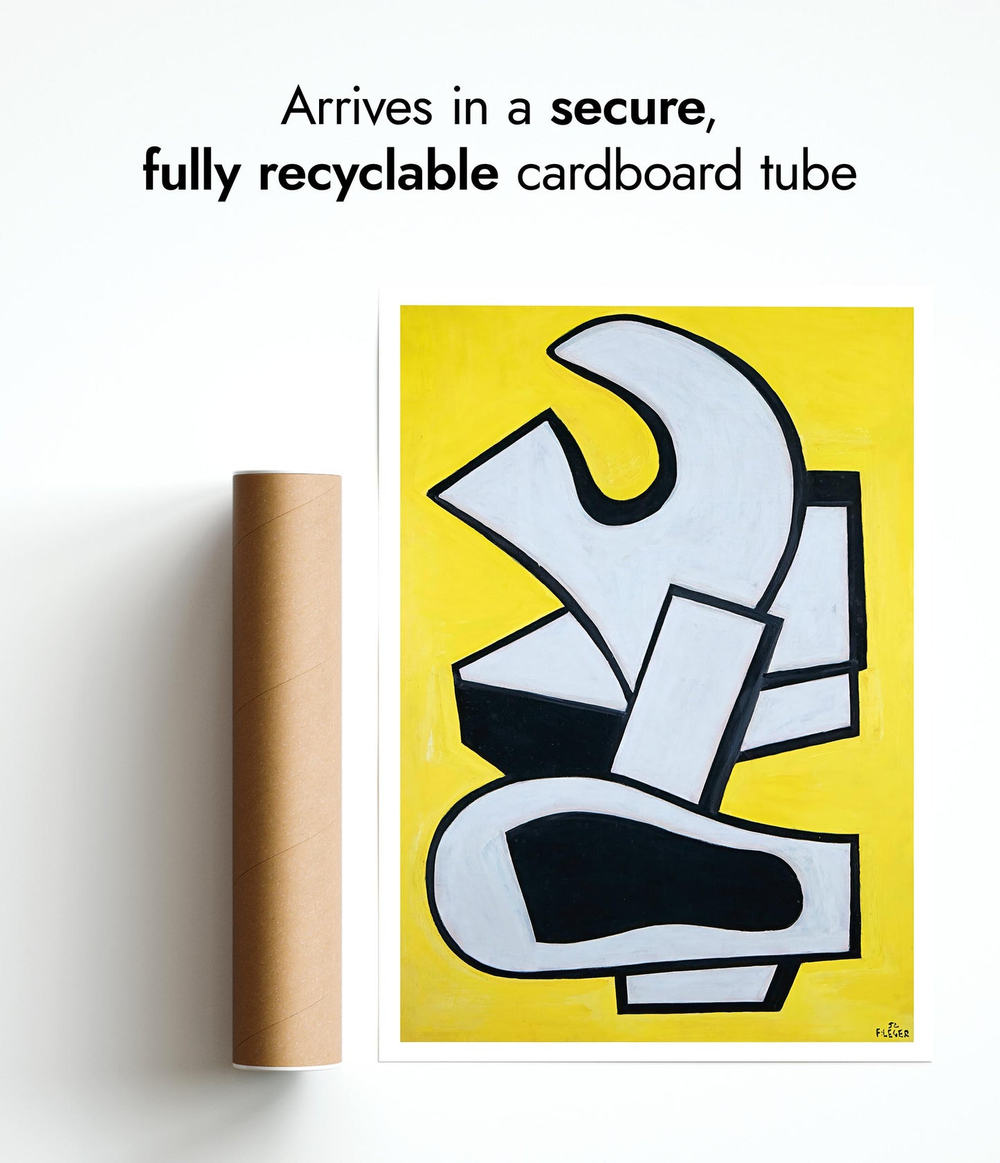 Mural på gul bakgrund