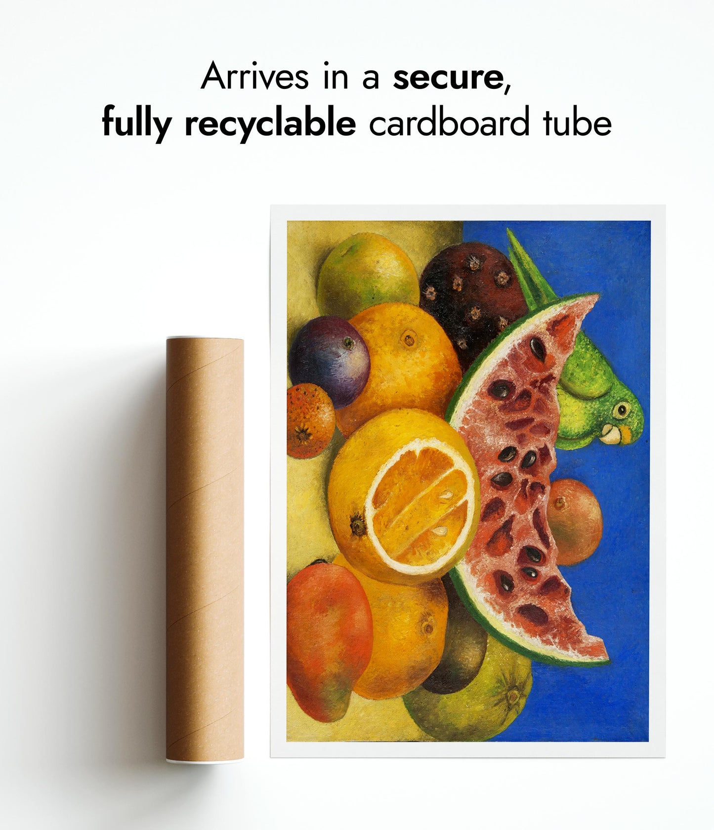 Still Life with Parrot & Fruit