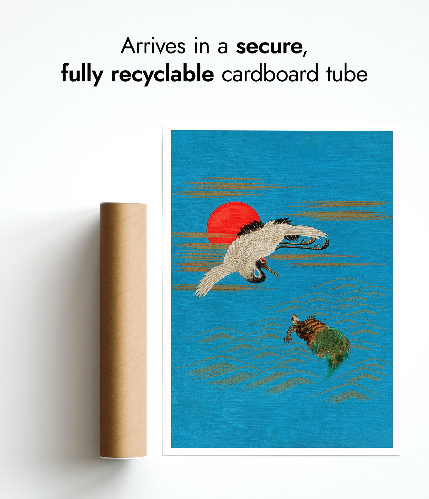 Saruskraan boven een schildpad