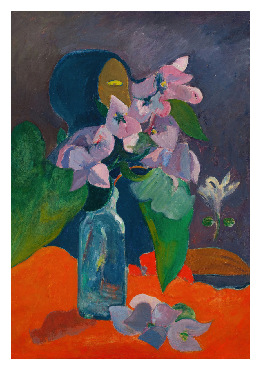 Nature morte avec fleurs et idole - Print only