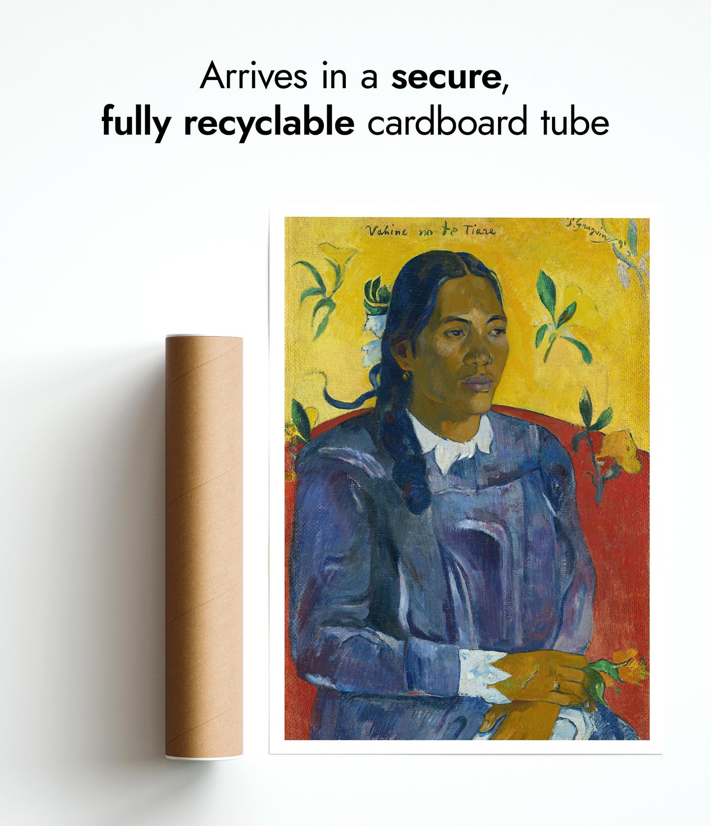 Tahitiaanse vrouw met bloem