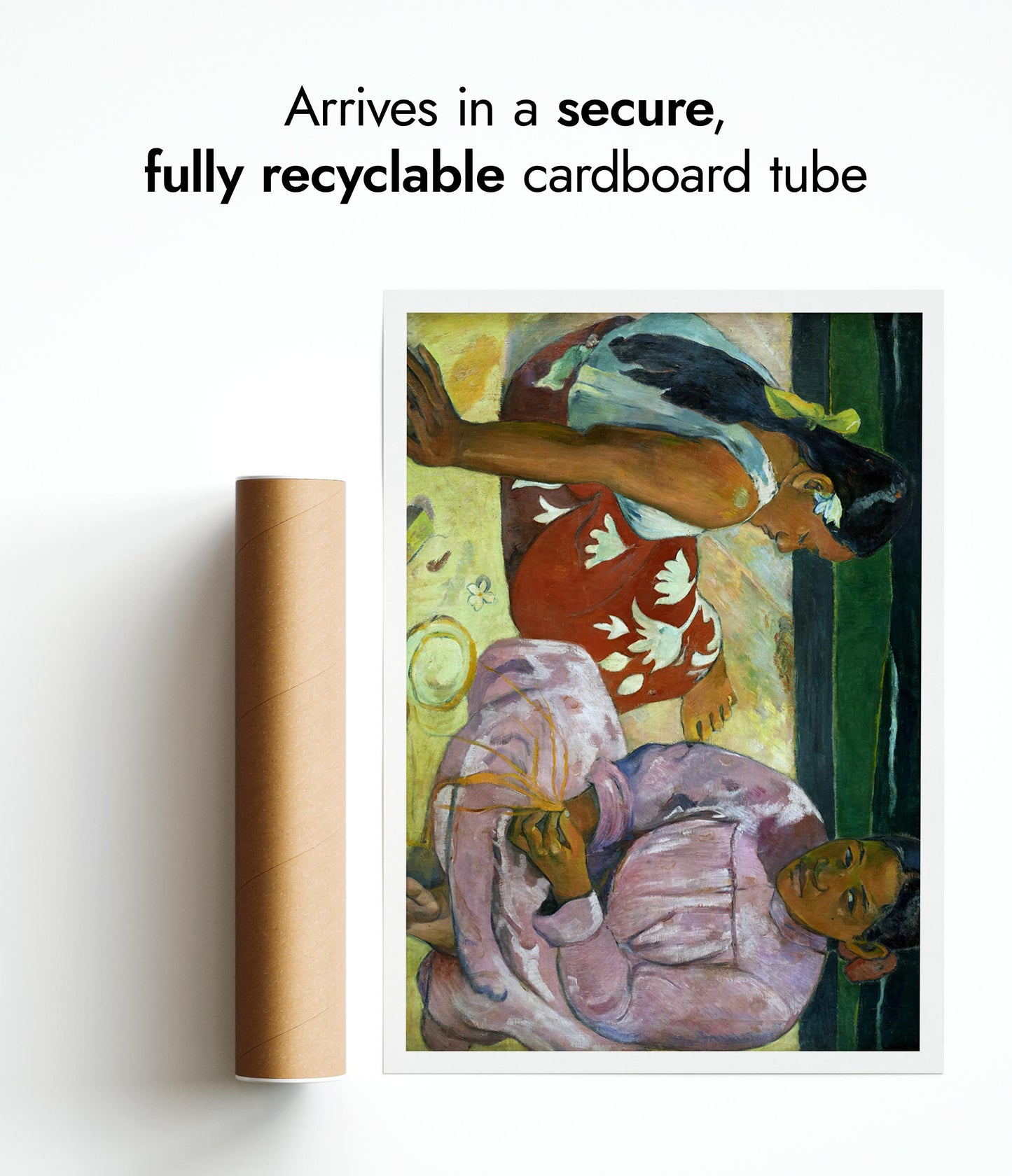 Tahitiska kvinnor på stranden