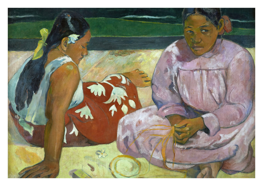 Tahitiaanse vrouwen op het strand - Print only