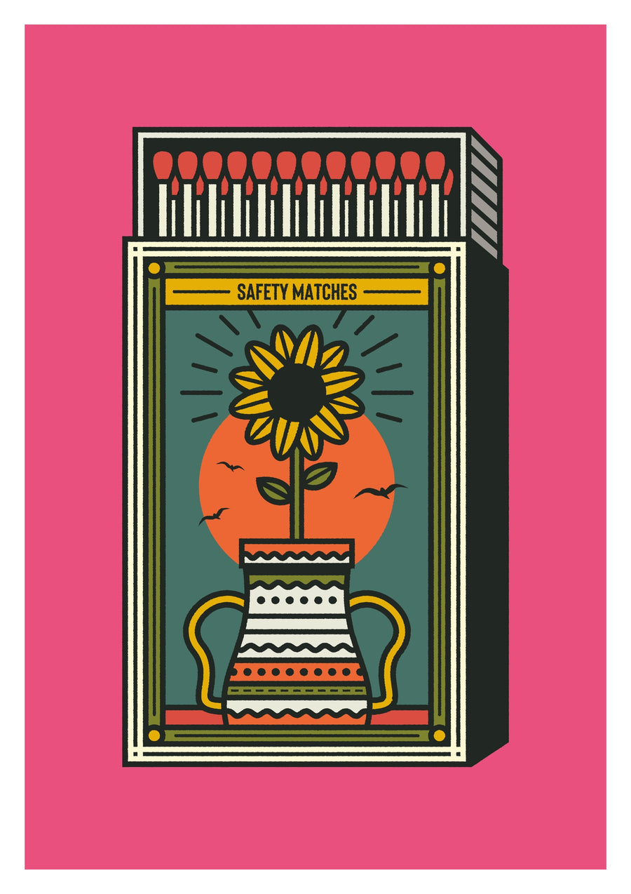 Sonnenblumen-Streichhölzer - Print only