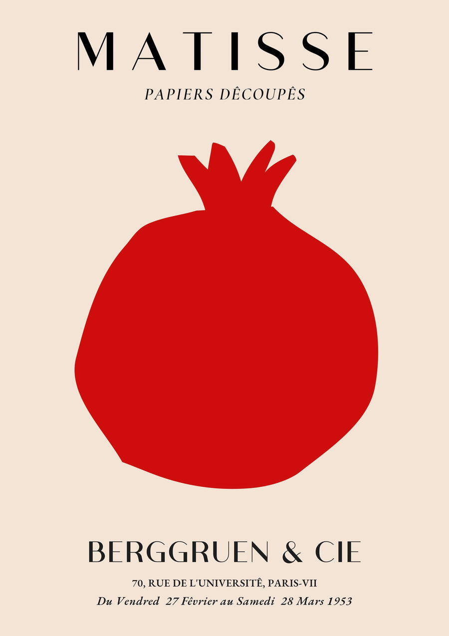 Granaatappel, papieren knipsels - Print only