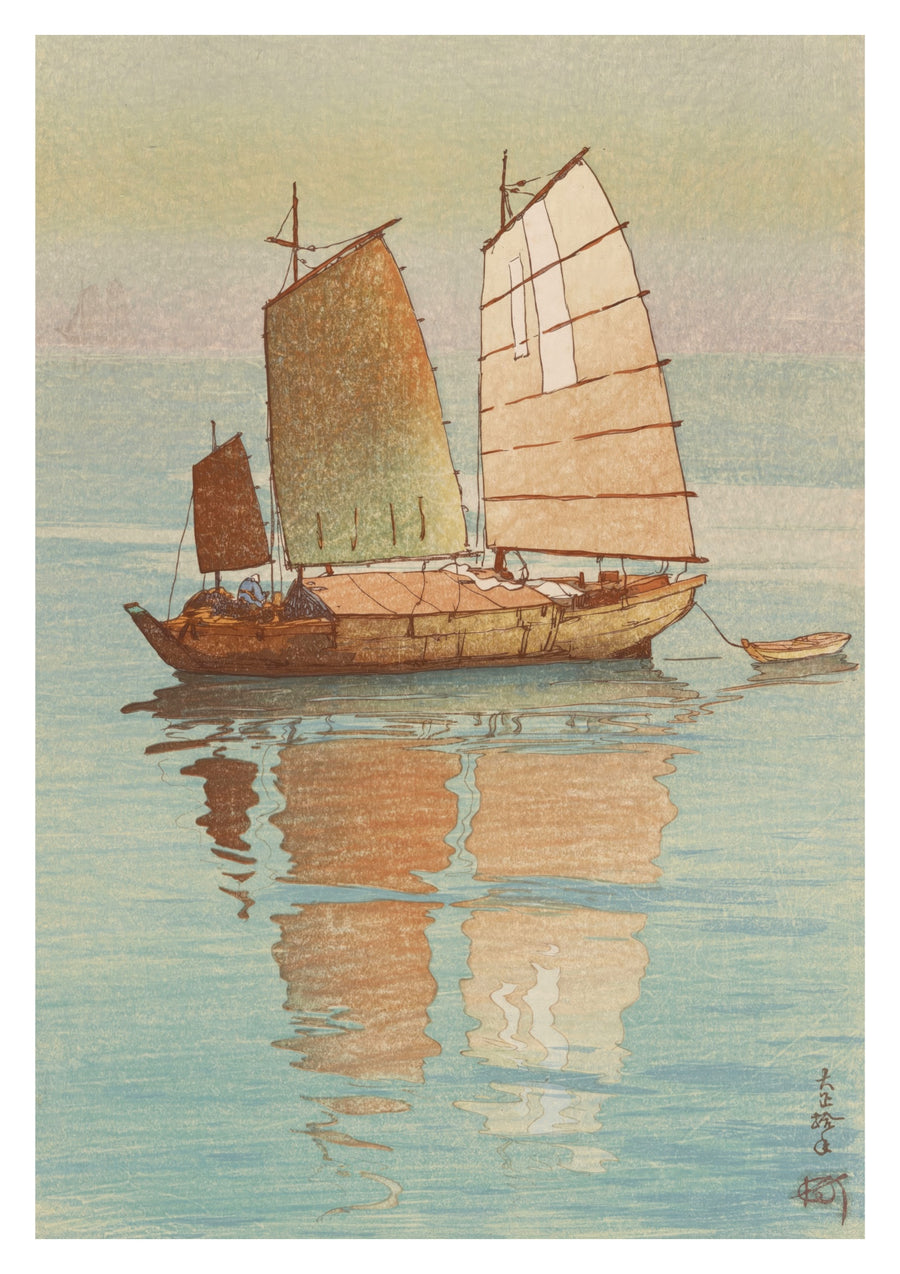 Sailing Boats, Evening Glow - Print only