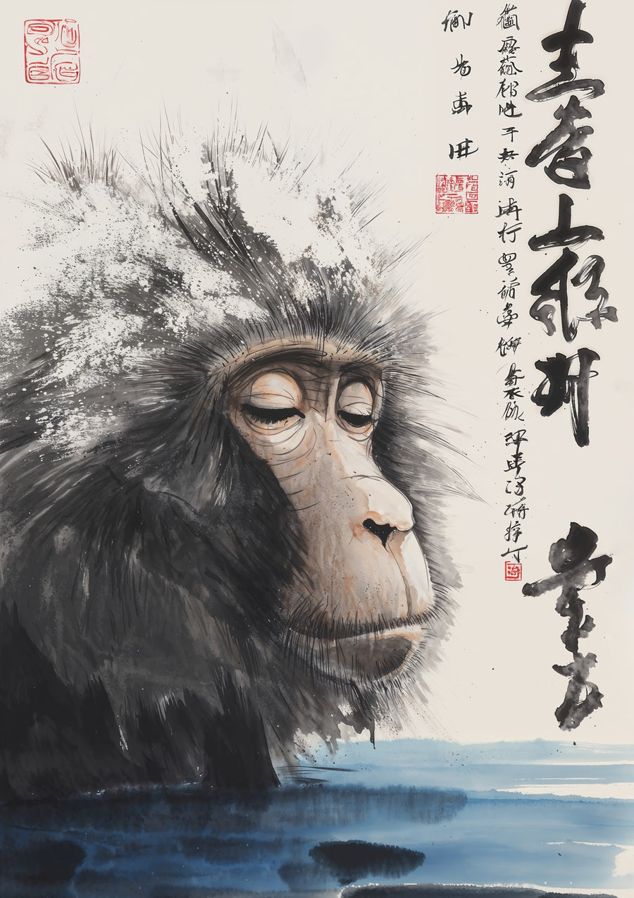Macaque Hot Spring - Print only