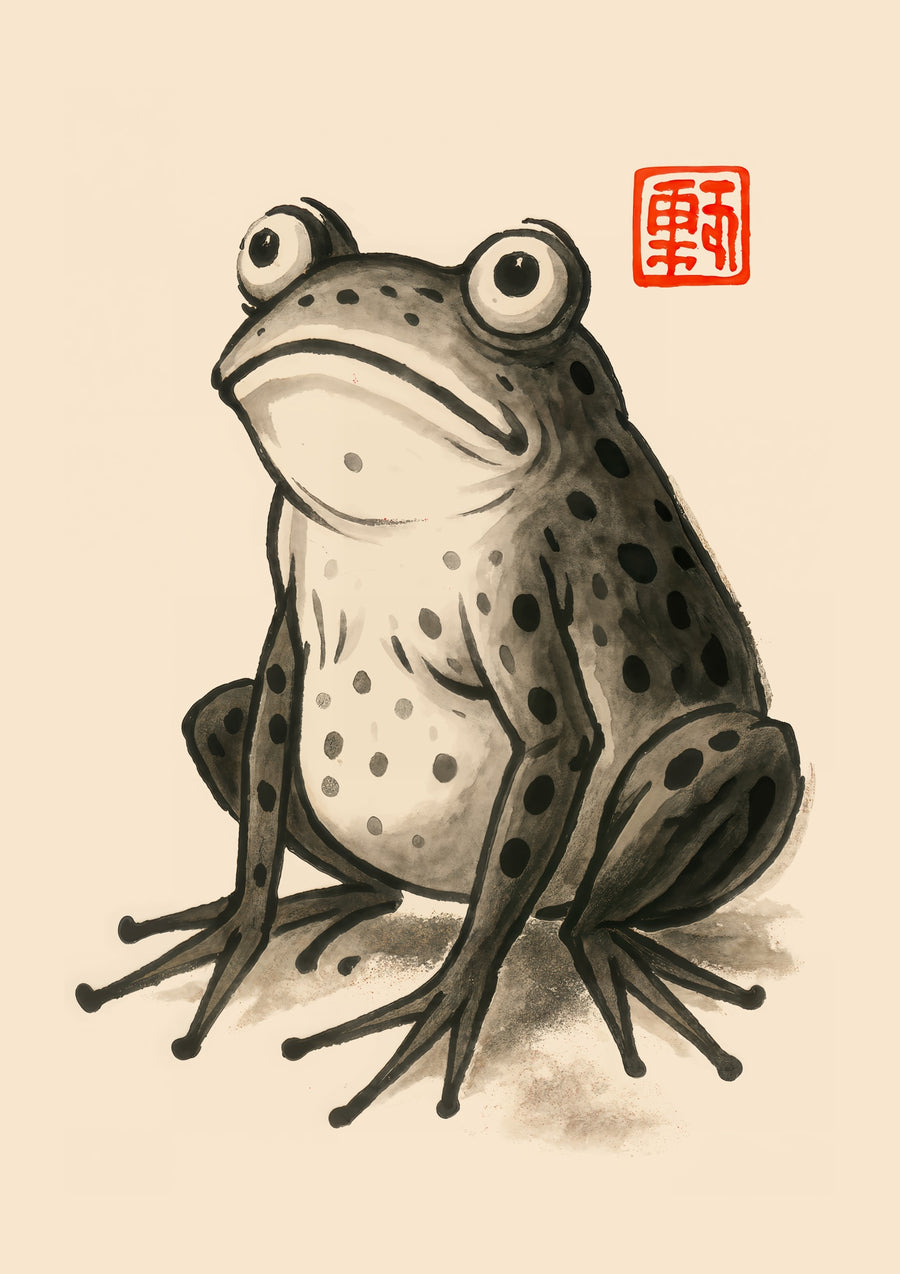 Sittande groda - Print only