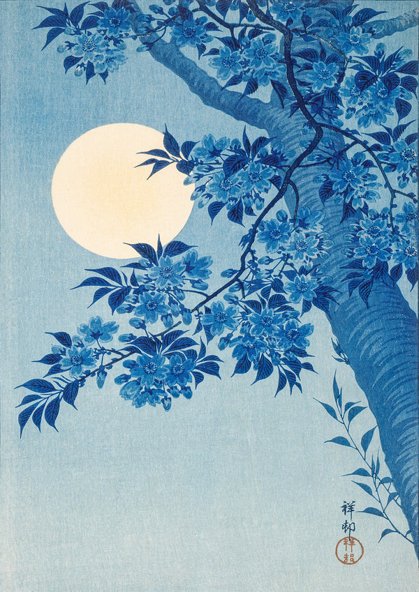 Blossoming Cherry on a Moonlit Night