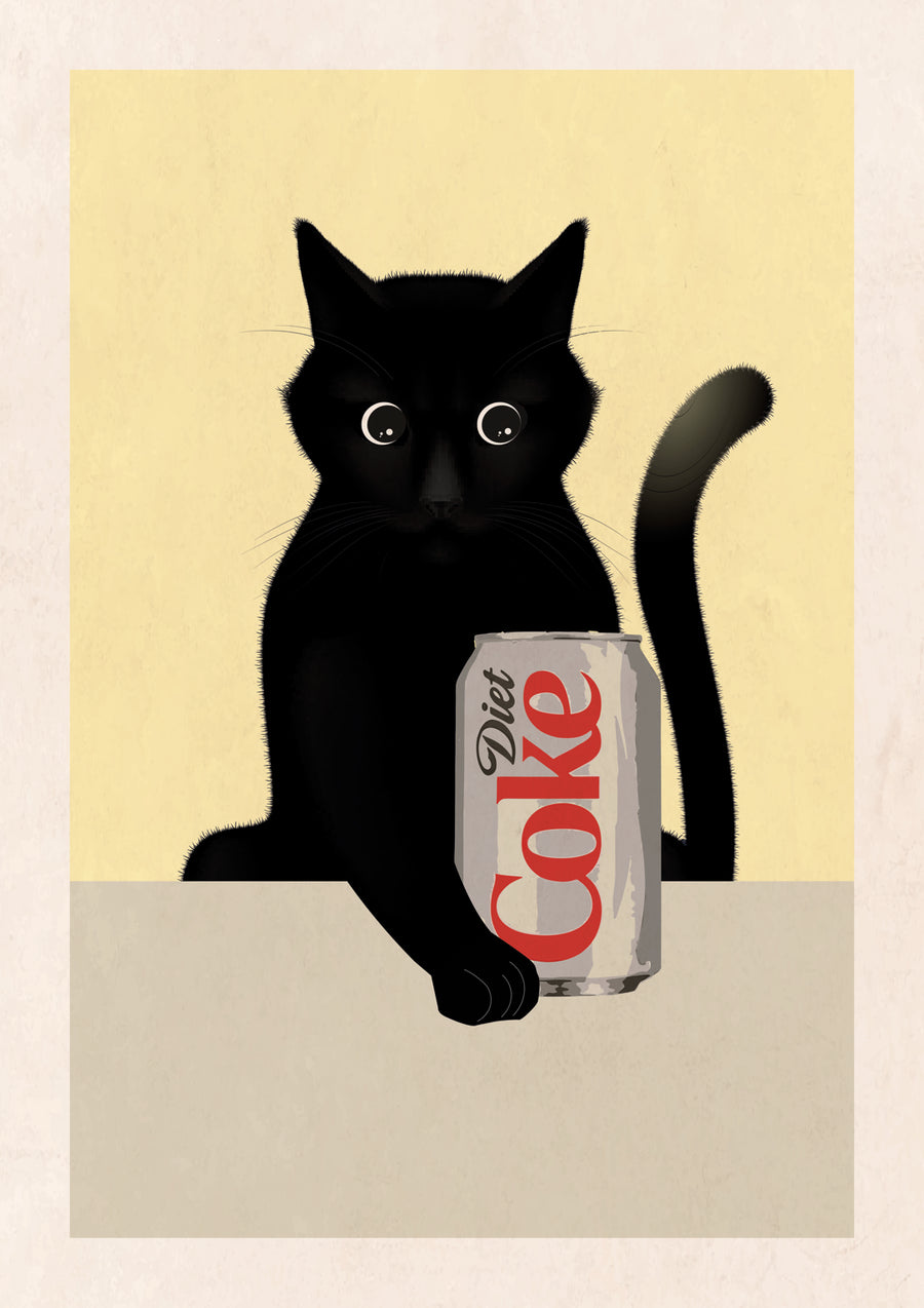 Cat & Diet Coke - Print only