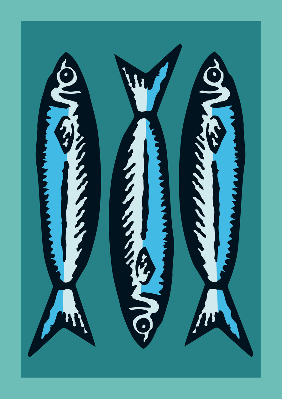 Sardines, Blue - Print only
