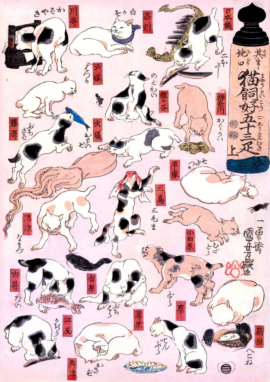 De Vijfenvijftig Stations van de Tokaido - Print only