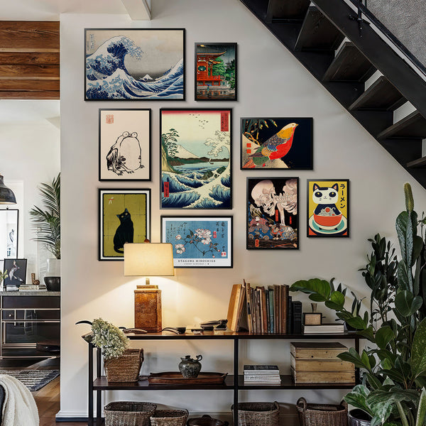 Mixed Japanese Gallery Wall