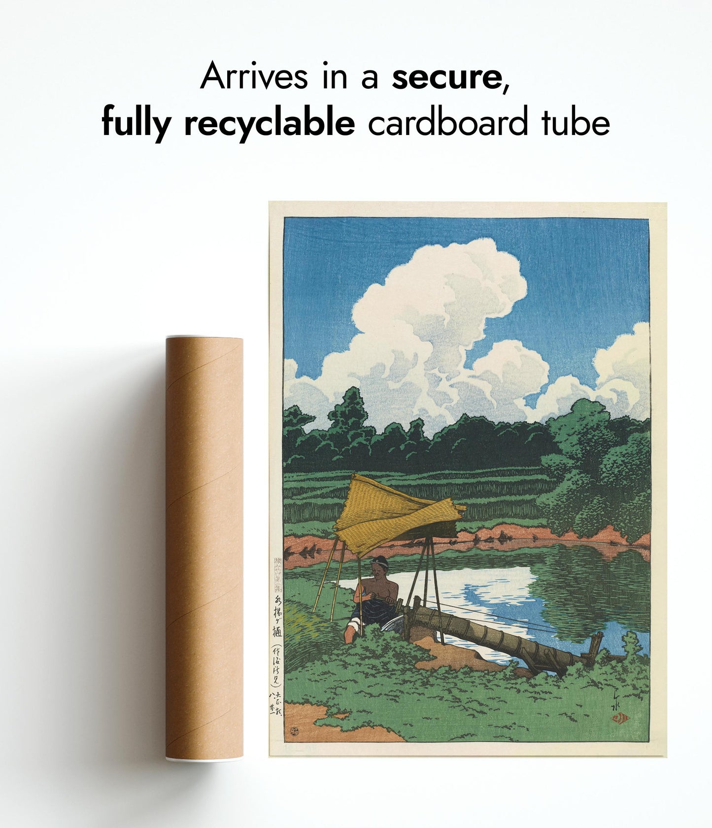 Een waterleiding, een uitzicht op Sado