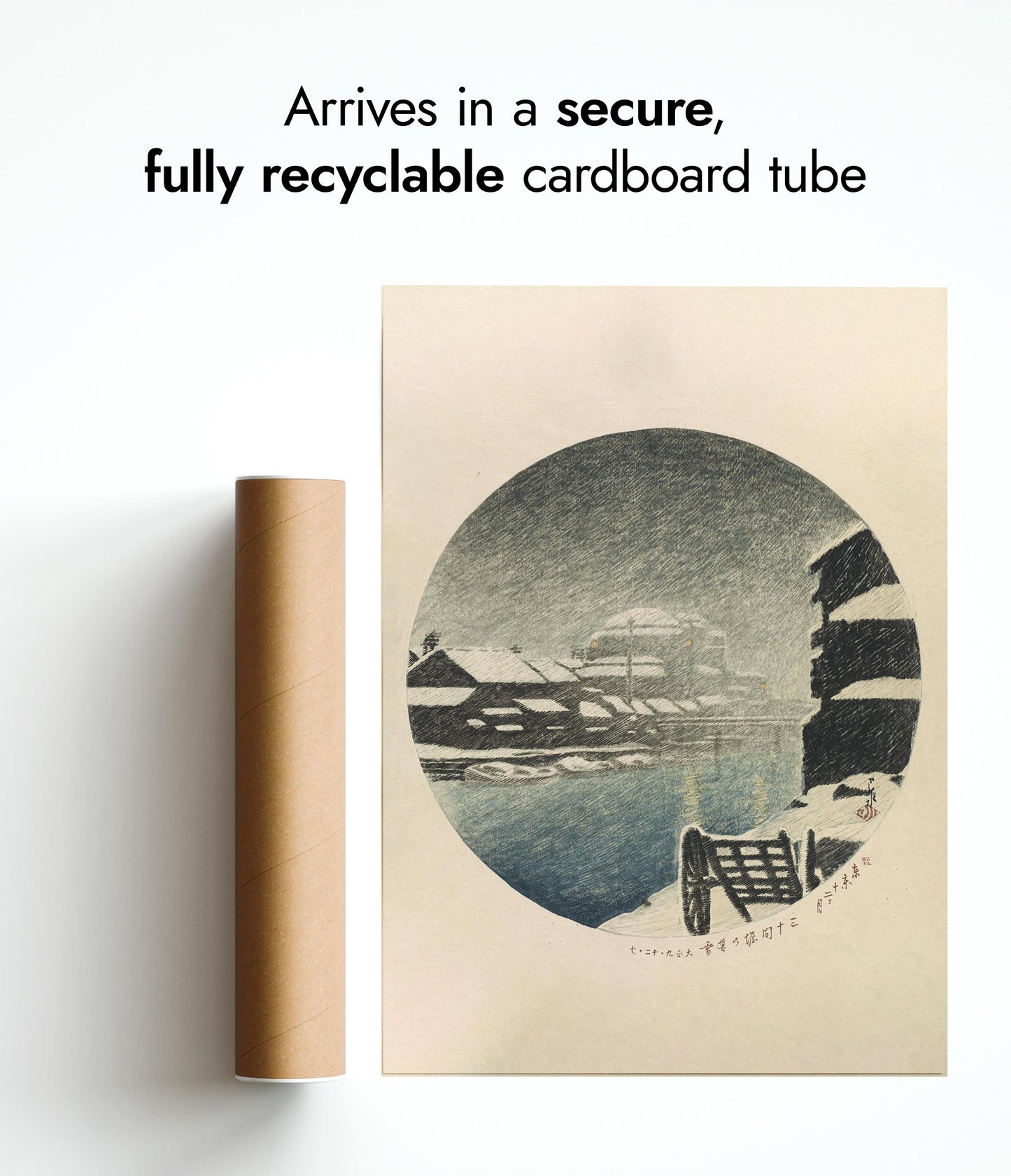 Kvällssnö vid Sanjugen-kanalen