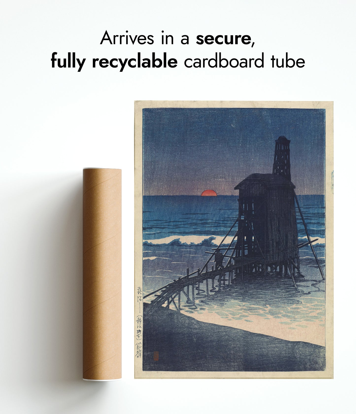 Ondergaande zon (Gomoto, Echigo)