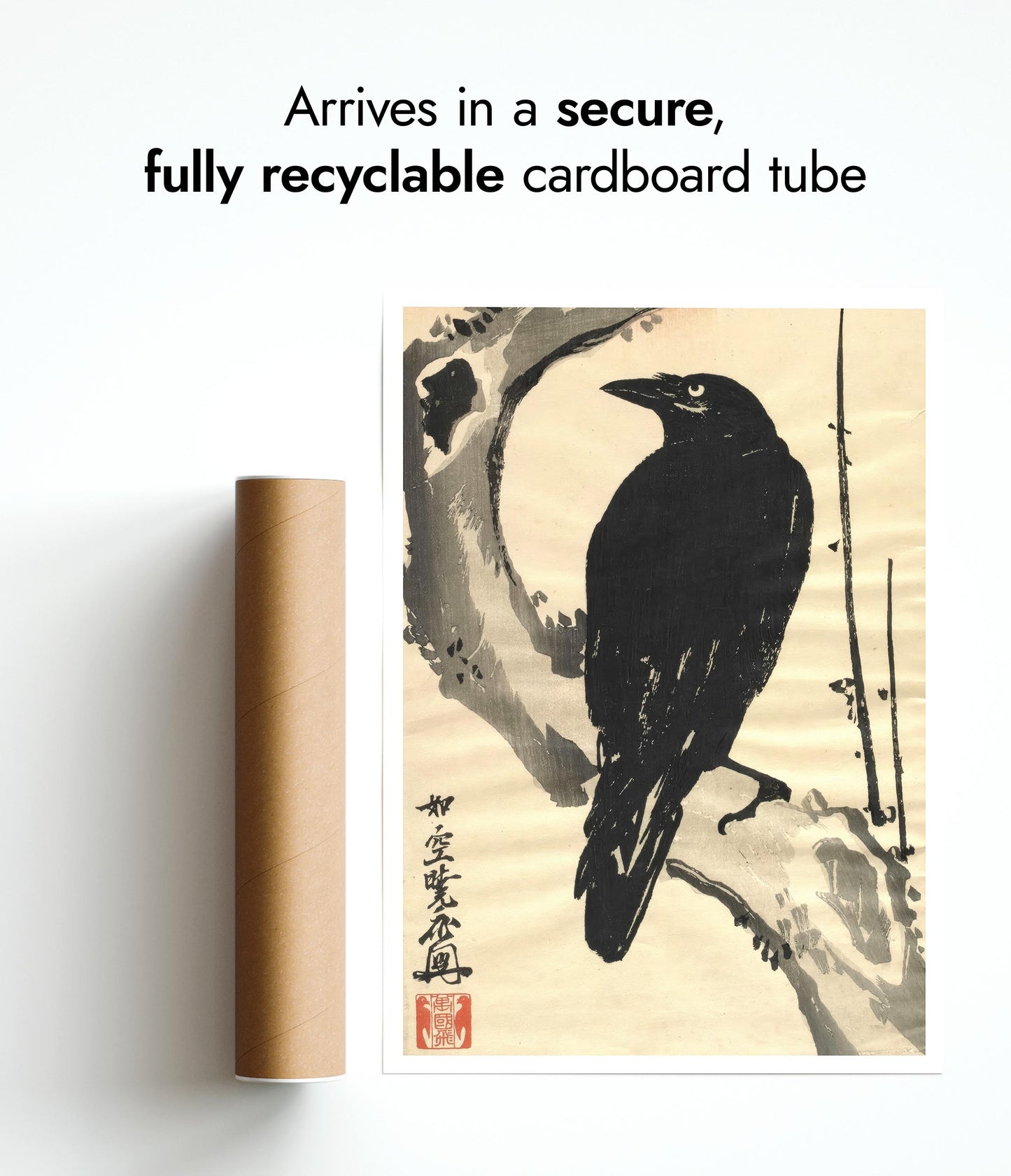 Raven on a Plum Tree