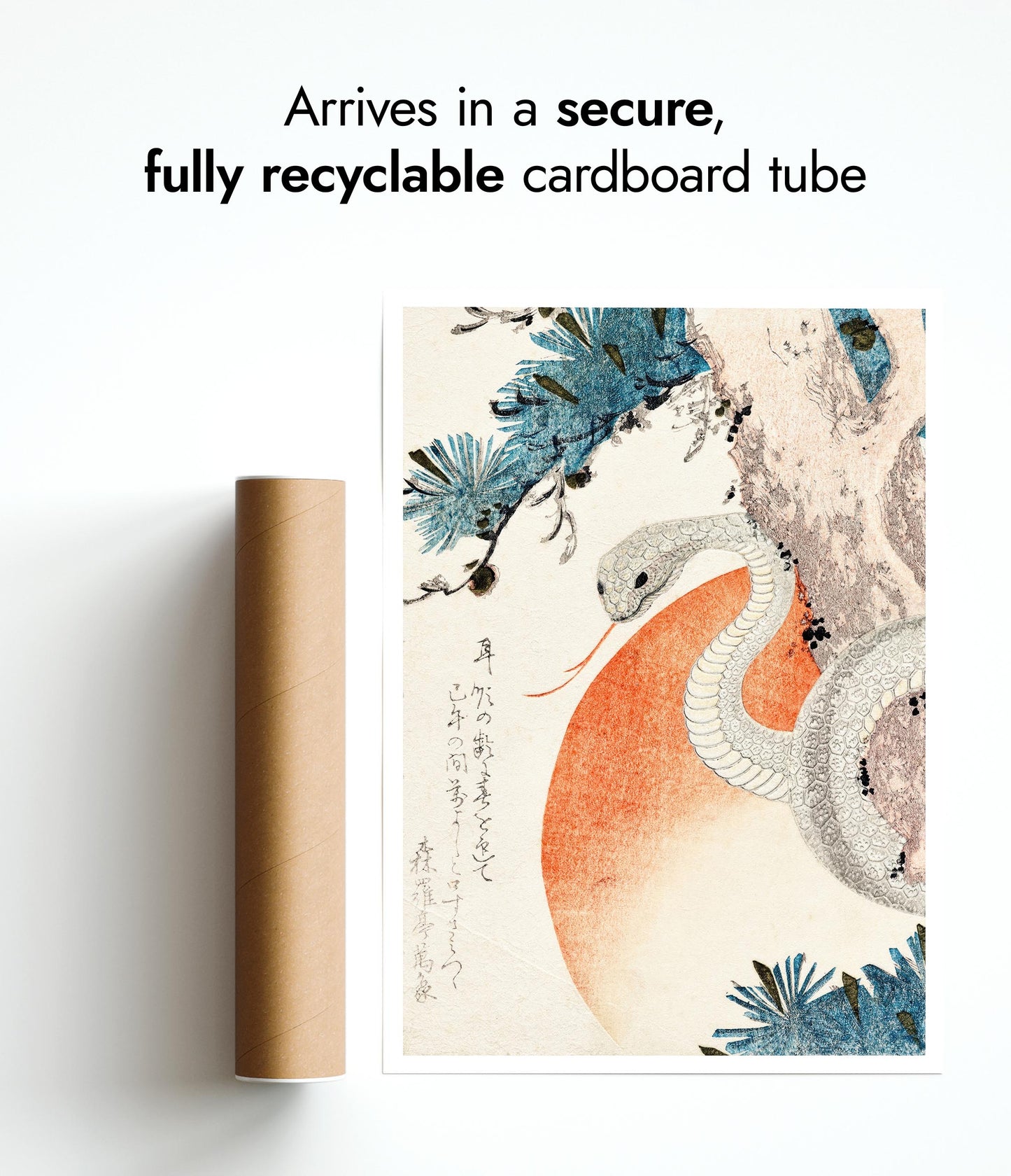 Schlange, die sich um einen Pinienbaum windet