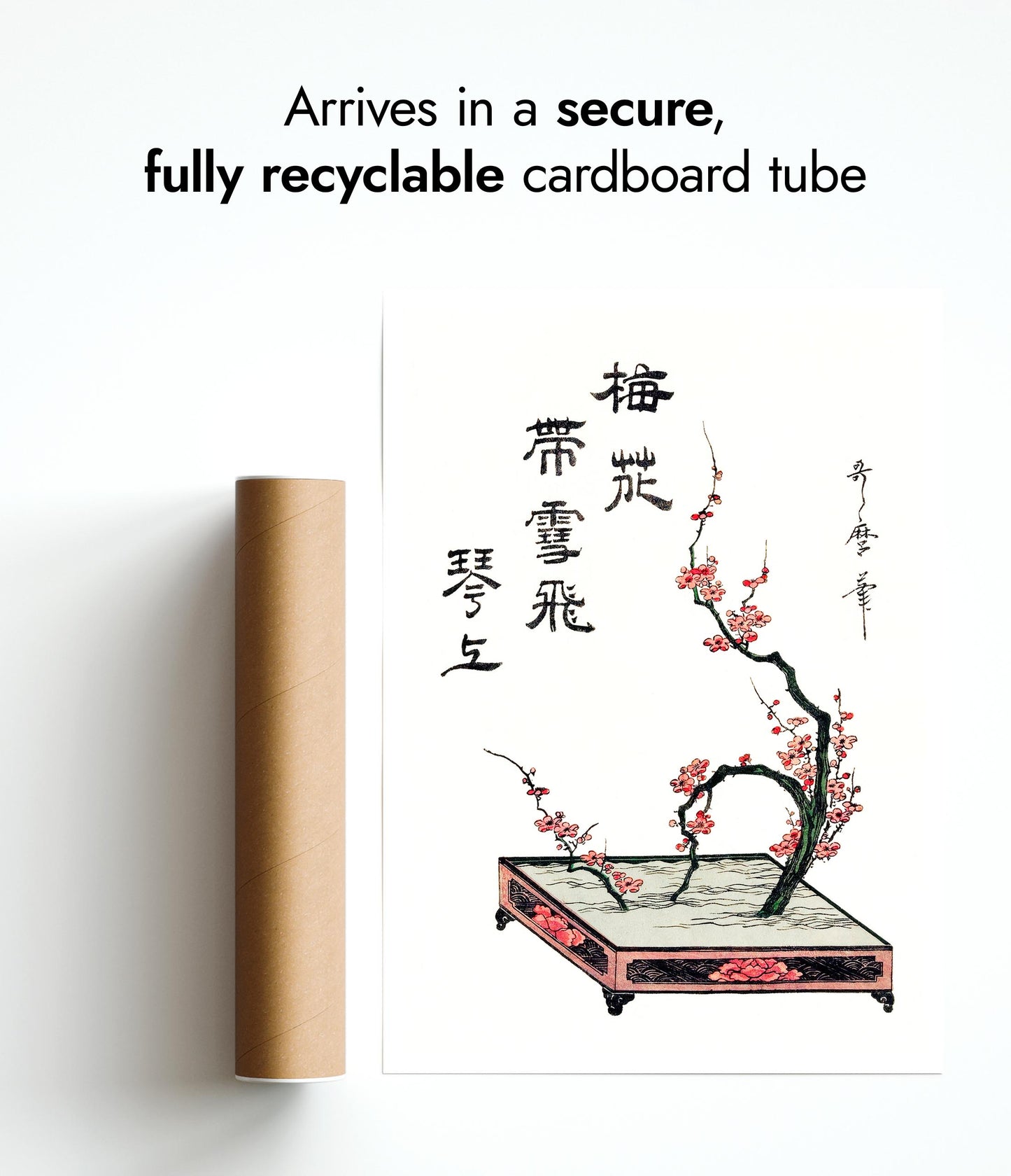 Japanische Ikebana-Pflaumenzweig