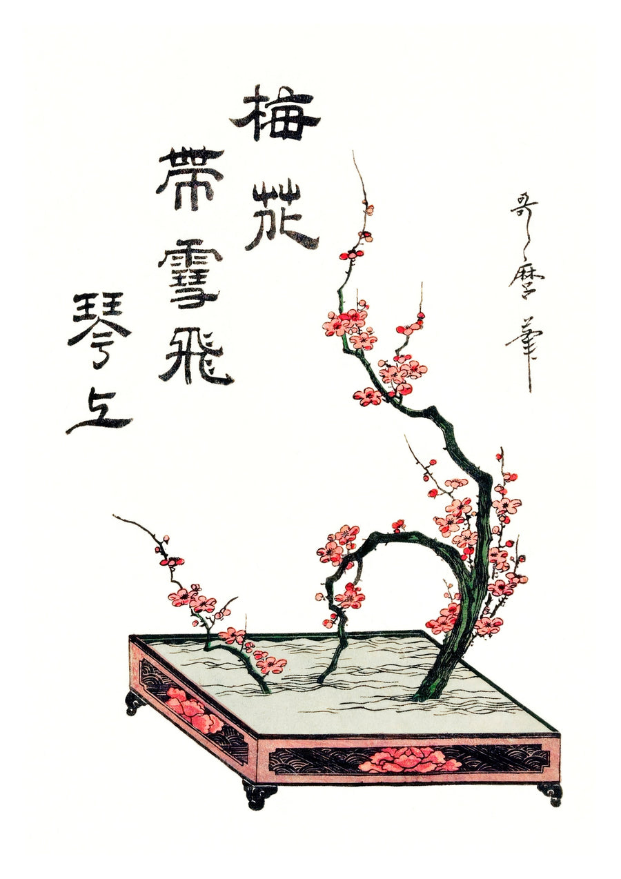 Japanse Ikebana Pruimtak - Print only