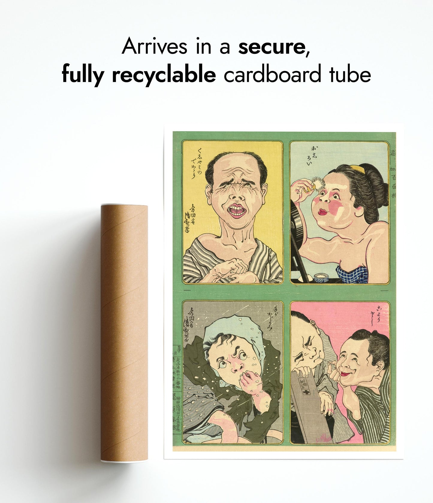 Trettio-två tecknade ansikten I