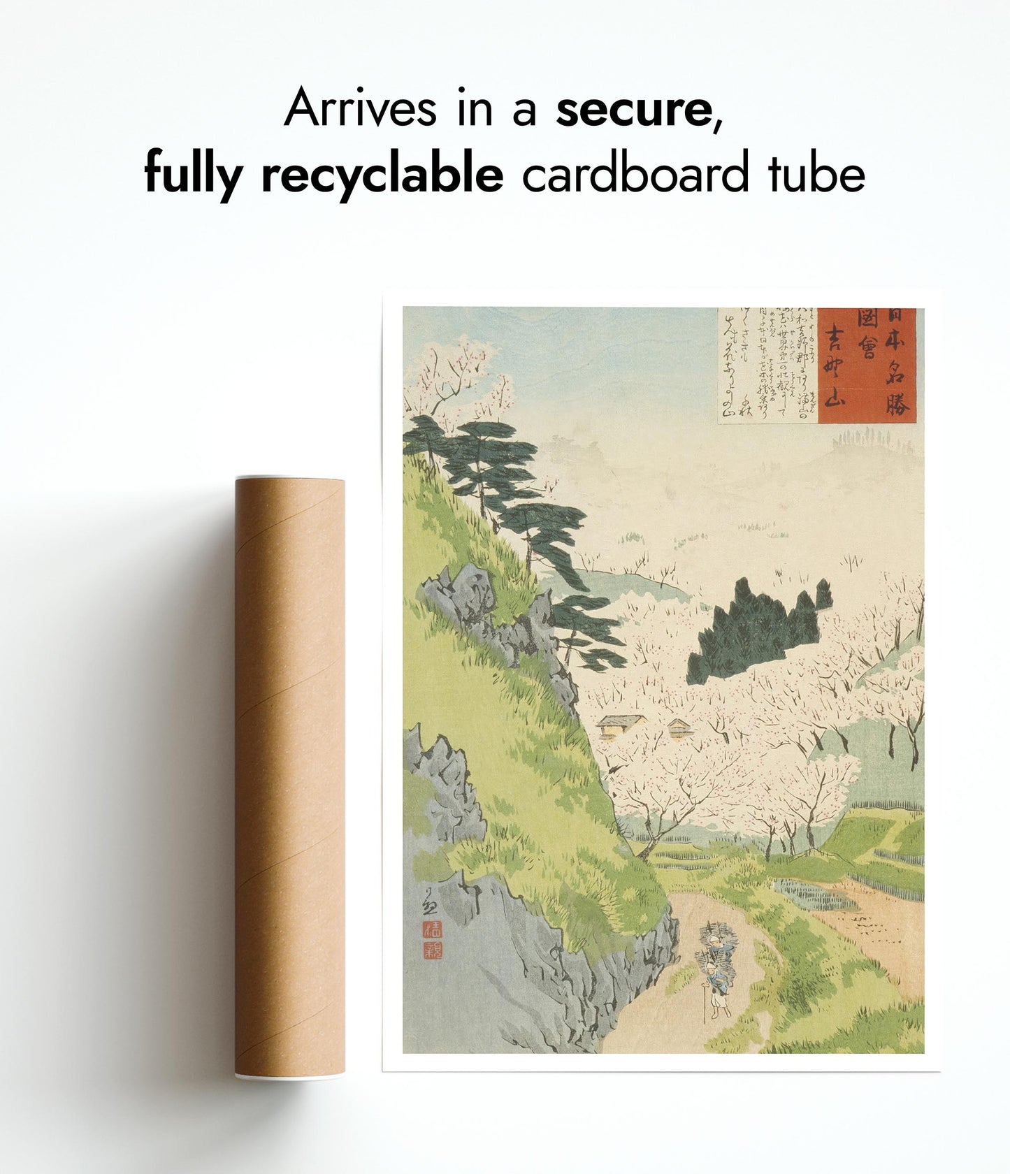 Körsbärsblommor vid berget Yoshino