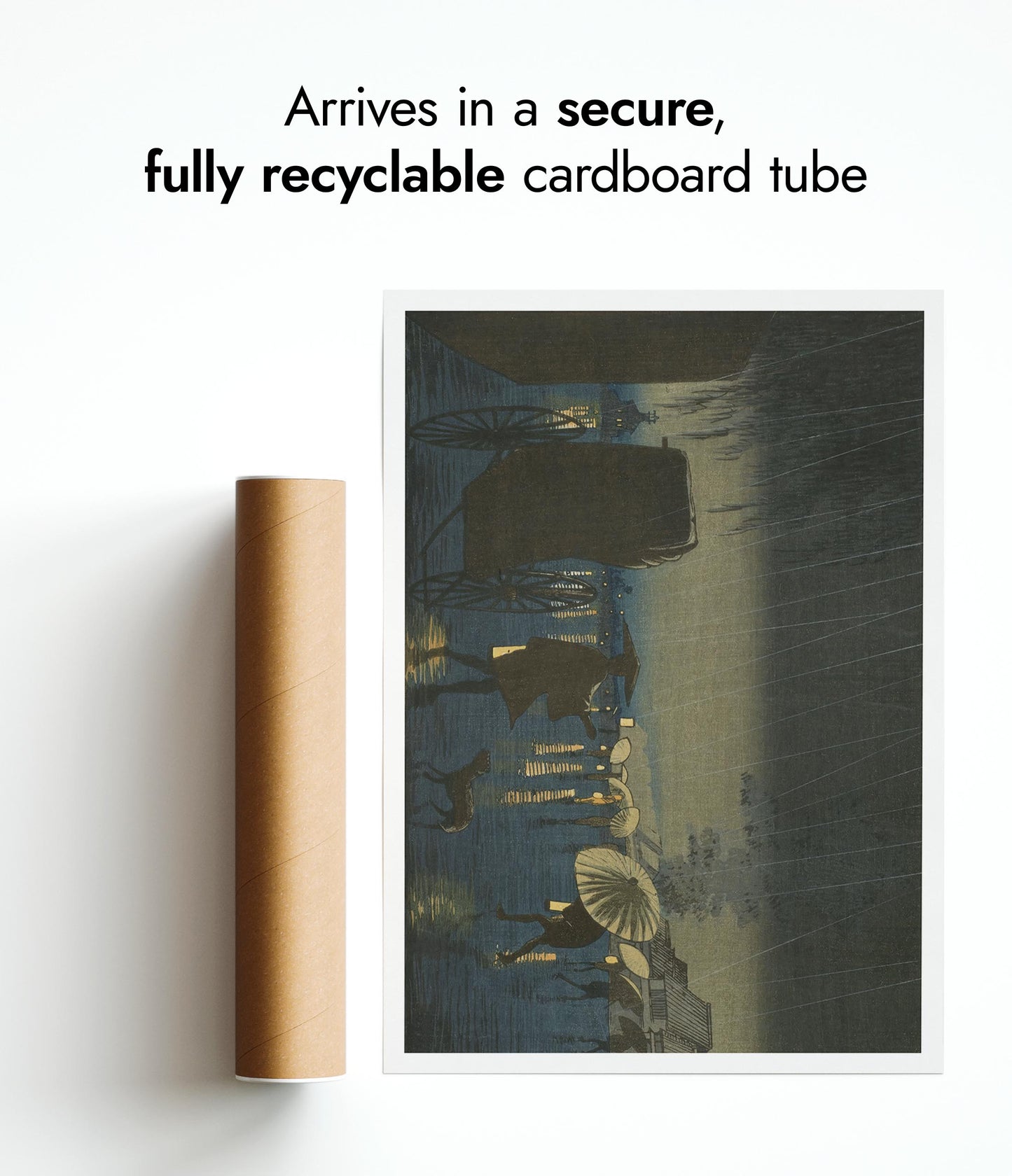 Regnig natt vid Yanagiwara