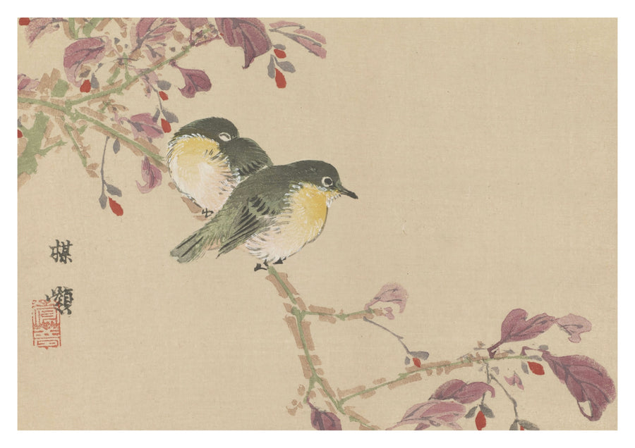 Vogels op kers - Print only