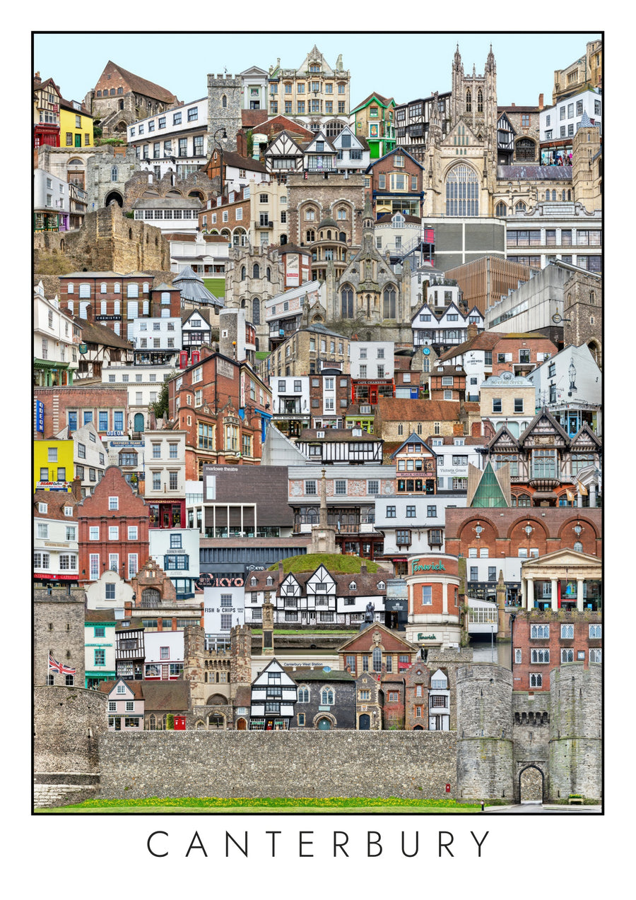 Canterbury stadsbild - Print only