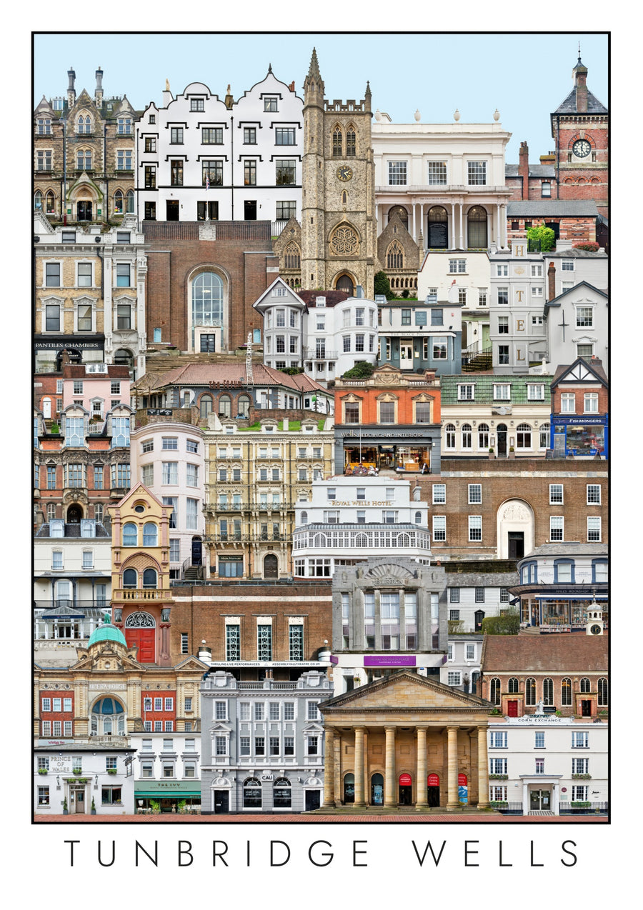 Stadsgezicht van Tunbridge Wells - Print only